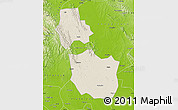 Shaded Relief Map of Jingmen, physical outside