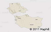 Shaded Relief Panoramic Map of Jingmen, cropped outside