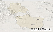Shaded Relief Panoramic Map of Jingmen, lighten