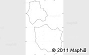 Blank Simple Map of Jingmen, cropped outside, no labels