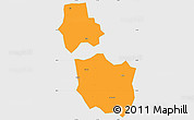 Political Simple Map of Jingmen, single color outside