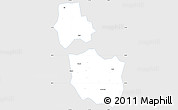 Silver Style Simple Map of Jingmen, single color outside