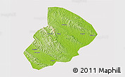 Physical 3D Map of Jingshan, cropped outside