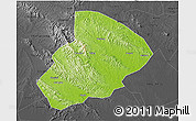 Physical 3D Map of Jingshan, darken, desaturated