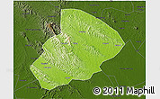 Physical 3D Map of Jingshan, darken