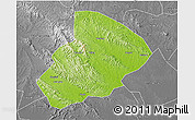 Physical 3D Map of Jingshan, desaturated