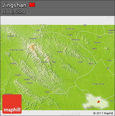 Physical 3D Map of Jingshan