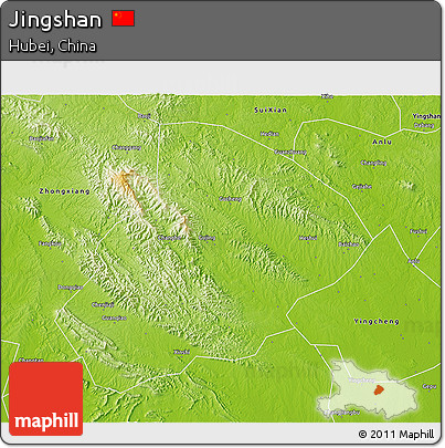 Physical 3D Map of Jingshan