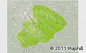Physical 3D Map of Jingshan, lighten, semi-desaturated