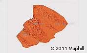 Political 3D Map of Jingshan, cropped outside