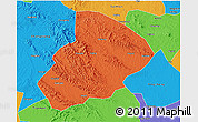 Political 3D Map of Jingshan