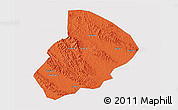 Political 3D Map of Jingshan, single color outside