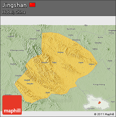 Savanna Style 3D Map of Jingshan