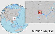 Gray Location Map of Jingshan