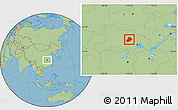 Savanna Style Location Map of Jingshan