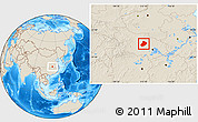 Shaded Relief Location Map of Jingshan