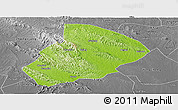 Physical Panoramic Map of Jingshan, desaturated