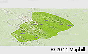 Physical Panoramic Map of Jingshan, lighten