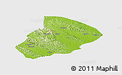 Physical Panoramic Map of Jingshan, single color outside