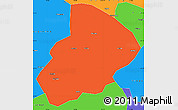 Political Simple Map of Jingshan