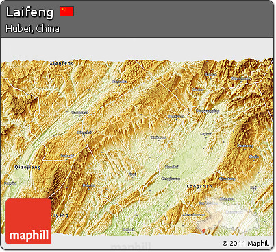 Physical 3D Map of Laifeng