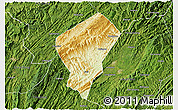 Physical 3D Map of Laifeng, satellite outside
