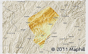 Physical 3D Map of Laifeng, shaded relief outside