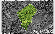 Satellite 3D Map of Laifeng, desaturated