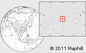 Blank Location Map of Laifeng, highlighted country