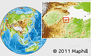 Physical Location Map of Laifeng, highlighted parent region