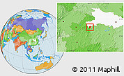 Political Location Map of Laifeng, highlighted parent region
