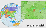 Political Location Map of Laifeng