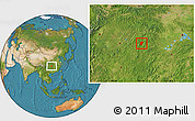 Satellite Location Map of Laifeng
