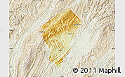 Physical Map of Laifeng, lighten