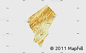 Physical Map of Laifeng, single color outside