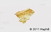 Physical Panoramic Map of Laifeng, cropped outside