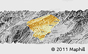 Physical Panoramic Map of Laifeng, desaturated