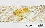 Physical Panoramic Map of Laifeng, lighten