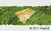 Physical Panoramic Map of Laifeng, satellite outside