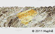Physical Panoramic Map of Laifeng, semi-desaturated
