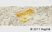 Physical Panoramic Map of Laifeng, shaded relief outside