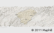 Shaded Relief Panoramic Map of Laifeng, lighten