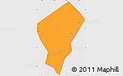 Political Simple Map of Laifeng, cropped outside