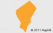 Political Simple Map of Laifeng, single color outside