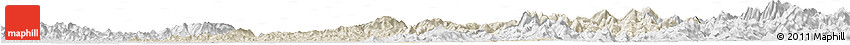Shaded Relief Horizon Map of Macheng, lighten, desaturated