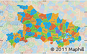 Political Map of Hubei, lighten