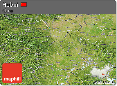 Satellite Map of Hubei
