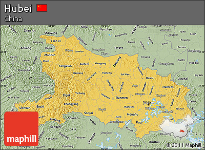 Savanna Style Map of Hubei