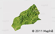 Satellite 3D Map of Qichun, cropped outside
