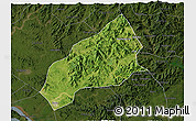 Satellite 3D Map of Qichun, darken